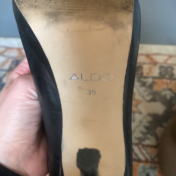 Also peep toe leather fold over sandal bootie - Picture 4 of 5